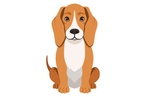 Beagle Icon: Hunting Dog Cartoon Pet