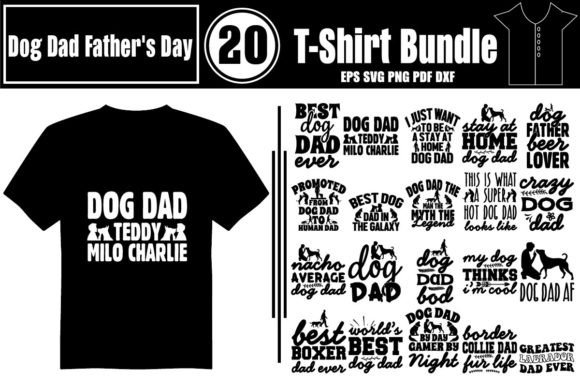 Best Dog Dad T-Shirt Design Bundle