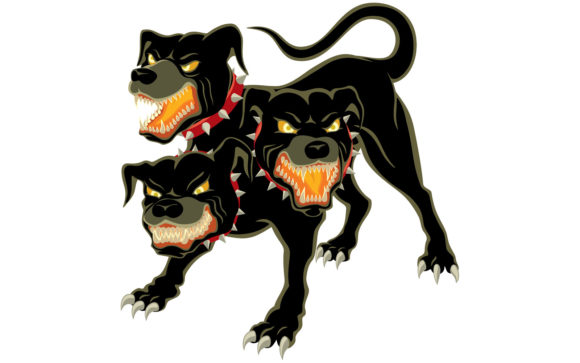 Cerberus on White