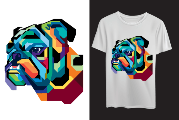 Colorful Dog T-shirt Design