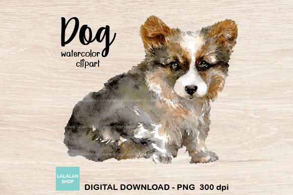 Cute Puppies Watercolor Clipart