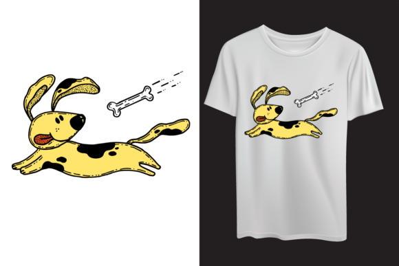 Dog Cartoon T-shirt Design