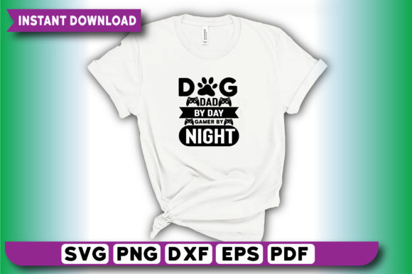 Dog Dad by Day Gamer by Night T-shirt