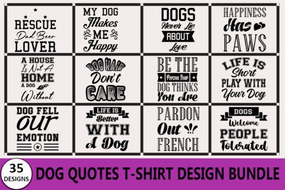 Embroidery Design Review: Dog Quotes T-shirt Bundle