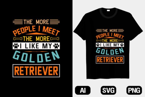 Golden Retriever Typography T-Shirt Design