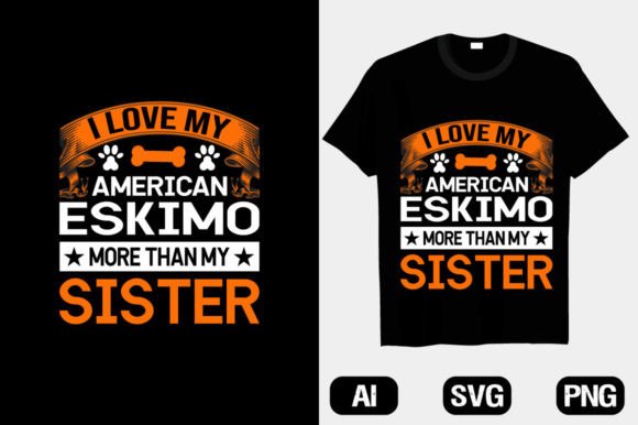 Love My American Eskimo T-Shirt Design