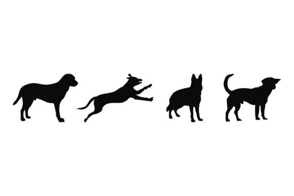 Set of Dog Silhouette Vector